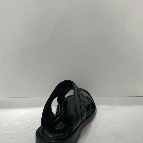Fennix Italy sandal black leather calf/alligator
